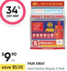 Healthy Life Pain away heat patches regular offer