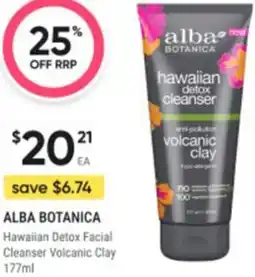 Healthy Life Alba botanica hawaiian detox facial Cleanser Volcanic Clay offer
