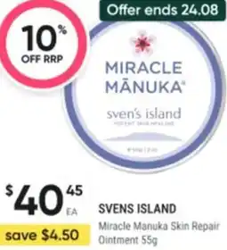 Healthy Life Svens island Miracle Manuka Skin Repair Ointment offer
