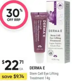 Healthy Life DERMA E Stem Cell Eye Lifting Treatment offer