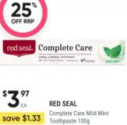 Healthy Life Red seal Complete Care Mild Mint Toothpaste offer