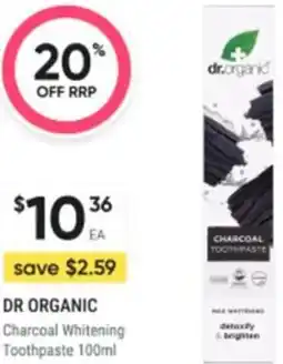 Healthy Life Dr organic Charcoal Whitening Toothpaste offer