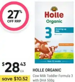 Healthy Life Holle organic Cow Milk Toddler Formula 3 offer