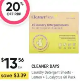 Healthy Life Cleaner Days Laundry Detergent Sheets offer