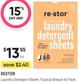 Healthy Life Restor Laundry Detergent Sheets Tropical Breeze offer