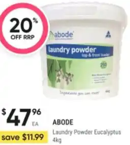 Healthy Life Abode Laundry Powder Eucalyptus offer
