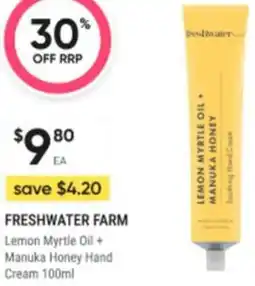 Healthy Life Freshwater farm Lemon Myrtle Oil + Manuka Honey Hand Cream offer