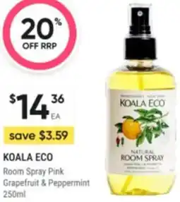 Healthy Life Koala eco Room Spray Pink Grapefruit & Peppermint offer