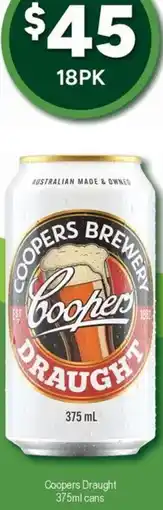 Bottler Coopers Draught offer