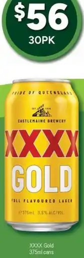 Bottler XXXX Gold offer