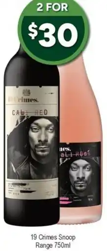 Bottler 19 Crimes Snoop Range offer