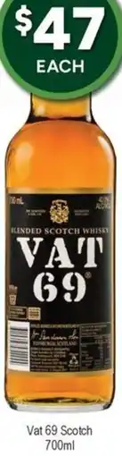 Bottler Vat 69 Scotch offer