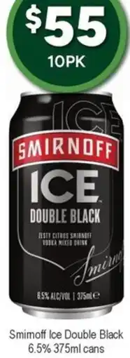 Bottler Smimoff Ice Double Black offer