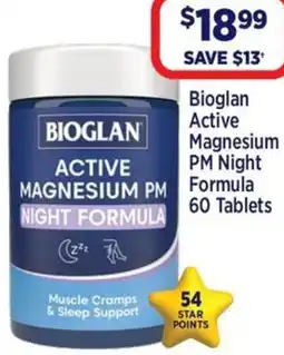 Star Discount Chemist Bioglan Active Magnesium PM Night Formula offer
