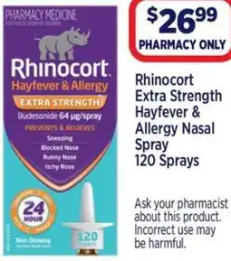 Star Discount Chemist Rhinocort Extra Strength Hayfever & Allergy Nasal Spray offer