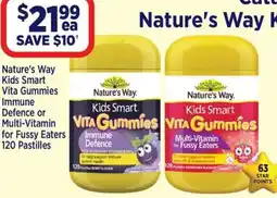 Star Discount Chemist Nature's Way Kids Smart Vita Gummies Immune Defence or Multi-Vitamin offer