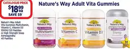 Star Discount Chemist Nature's Way Adult Vita Gummies Multivitamin, Vitamin C, Vitamin D3 1000IU 120 Pastilles or High Strength Sleep Ashwagandha offer