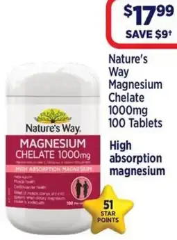 Star Discount Chemist Nature's Way Magnesium Chelate offer