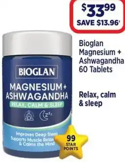 Star Discount Chemist Bioglan Magnesium + Ashwagandha offer