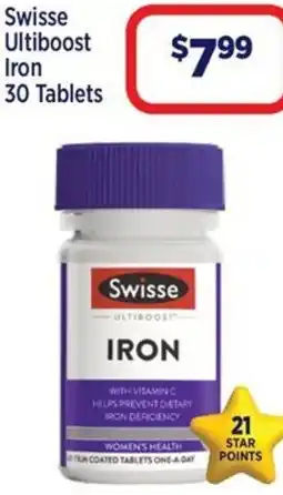 Star Discount Chemist Swisse Ultiboost Iron offer