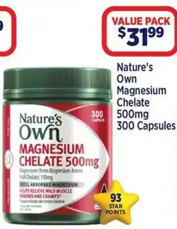 Star Discount Chemist Nature's Own Magnesium Chelate offer