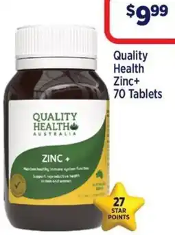 Star Discount Chemist Quality Health Zinc+ offer