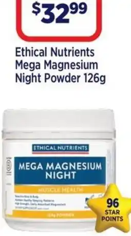 Star Discount Chemist Ethical Nutrients Mega Magnesium Night Powder offer