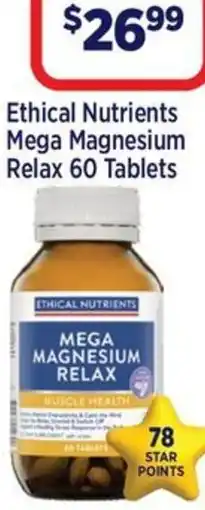 Star Discount Chemist Ethical Nutrients Mega Magnesium Relax offer