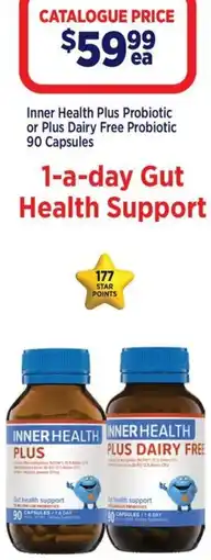 Star Discount Chemist Inner Health Plus Probiotic or Plus Dairy Free Probiotic offer