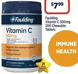 Star Discount Chemist Faulding Vitamin C offer