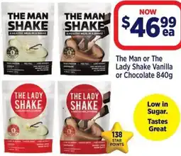 Star Discount Chemist The Man or The Lady Shake offer
