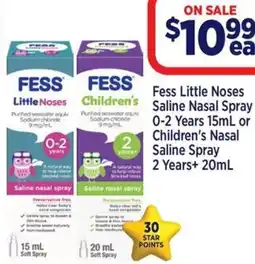 Star Discount Chemist Fess Little Noses Saline Nasal Spray offer