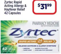 Star Discount Chemist Zyrtec Rapid Acting Allergy & Hayfever Relief offer