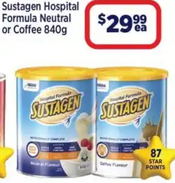 Star Discount Chemist Sustagen Hospital Formula Neutral or Coffee offer