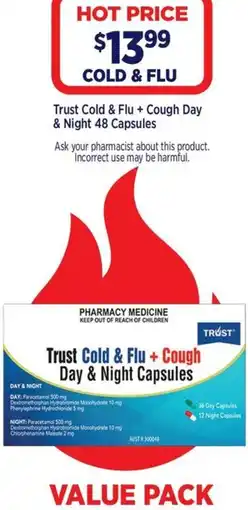 Star Discount Chemist Trust Cold & Flu + Cough Day & Night offer