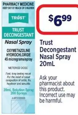 Star Discount Chemist Trust decongestant nasal spray offer