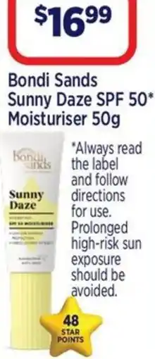 Star Discount Chemist Bondi Sands Sunny Daze SPF 50 Moisturiser offer