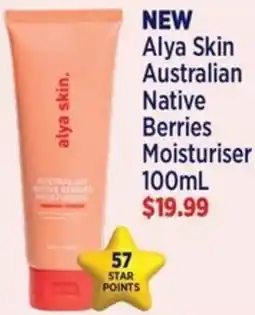 Star Discount Chemist Alya skin australian native berries moisturiser offer