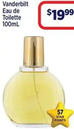 Star Discount Chemist Vanderbilt eau de toilette offer