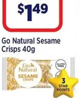 Star Discount Chemist Go Natural Sesame Crisps offer