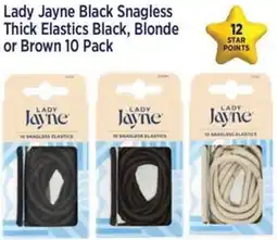 Star Discount Chemist Lady Jayne Black Snagless Thick Elastics Black, Blonde or Brown offer