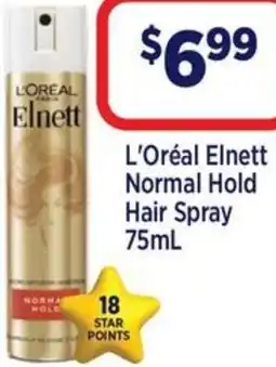 Star Discount Chemist L'oréal elnett normal hold hair spray offer