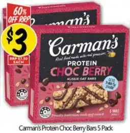 NQR Carman's Protein Choc Berry Bars offer