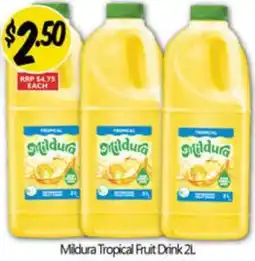 NQR Mildura tropical fruit drink offer