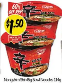 NQR Nongshim Shin Big Bowl Noodles offer