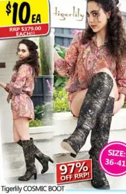 NQR Tigerlily cosmic boot offer