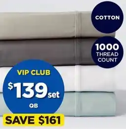 Spotlight KOO ELITE 1000 Thread Count Cotton Sheet Set offer