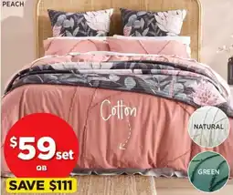 Spotlight KOO Haven Cotton Tufted Quilt Cover Set offer