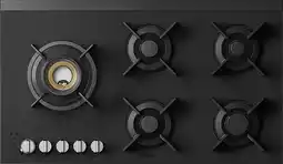 Designer Appliances Asko 90cm 5 Burn Gas Hob - Volcano Matte Black offer