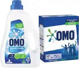 IGA OMO Laundry Liquid 2 Litre, Powder 2kg or Capsules 28 Pack Selected Varieties offer